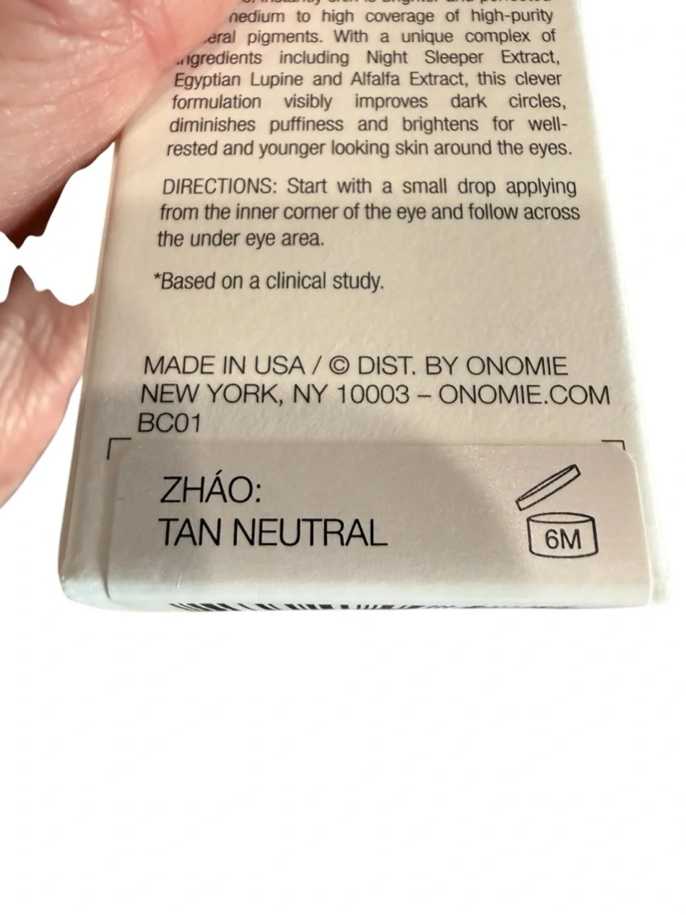 Onomie Bright Concealing Elixir Shade Tan Neutral